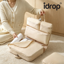 idrop 2 PCS – 6 in 1 Travel Compression Bag + Nylon Toiletry Bag Set Luggage Organizer Packing Cubes Clothes Storage Bag Underwear for Travel and Business 6 Dalam 1 Dengan Beg Mampatan + Beg Dobi Nylon Organiser Bagasi Simpan Pakaian Simpan Seluar Dalam