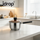 idrop【18CM, 24CM, 28CM】COMBO SET – 304 Stainless Steel Composite Base Cookware Set 18CM Soup Pot 24CM Soup Pot 28CM Hot Pot Durable Kitchen Cooking Set Set Periuk Sup Keluli Tahan Karat 304 Set Tapak Berlapis Periuk Sup dan Periuk Steamboat Dapur (S)