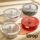 idrop 5 Grid - 6 Grid Bekas Penyimpanan Buah & Kekacang , Candy Snack Tray Air Tight Storage Box , Luxury Fruit Tray Container Bekas Kuih Raya (S)
