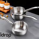 idrop【18CM / 20CM】Periuk Salji Gaya Korea, Periuk Susu Keluli Tahan Karat, Kegunaan Rumah, Sesuai Untuk Dapur Induksi Korean Style Stainless Steel Milk Pot, Induction Compatible, Soup & Noodle Cooking Pot