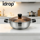 idrop【18CM, 24CM, 28CM】COMBO SET – 304 Stainless Steel Composite Base Cookware Set 18CM Soup Pot 24CM Soup Pot 28CM Hot Pot Durable Kitchen Cooking Set Set Periuk Sup Keluli Tahan Karat 304 Set Tapak Berlapis Periuk Sup dan Periuk Steamboat Dapur (S)