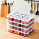 idrop 4 PCS – 6 Grid Frozen Food Storage Tray Food Grade Meat Freezer Organizer Portion Storage Fresh Keeping Container Set Set Dulang Penyimpanan Beku 6 Petak Gred Makanan Bekas Simpan Daging Penyejuk Beku Penyimpanan Bahagian dan Kekal Segar