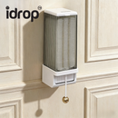 idrop 1 PCS – Wall Mounted Cotton Pad Storage Box Automatic Dispenser Makeup Tissue Holder Vanity Organizer Rack Set Set Kotak Simpan Kapas Dinding Dispenser Automatik Pemegang Tisu Solek Rak Meja Solek