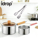 idrop 18CM 304 Stainless Steel Milk Pot Deep Fry Pot Small Frying Pot Baby Food Cooking Pot Non Coating Oil Saving Pot Periuk Susu Keluli Tahan Karat 304 Periuk Goreng Minyak Kecil Periuk Masak Makanan Bayi Tanpa Salutan Jimat Minyak (S)