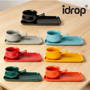 idrop 【Ceramic Set】5 INCH Ceramic Breakfast Bowl with Handle 12 INCH Ceramic Plate Creative Home Dining Tableware Set Random Colour Mangkuk Sarapan Seramik 5 INCH Dengan Pemegang Pinggan Seramik 12 INCH Set Peralatan Makan Kreatif Rumah Warna Rawak (S)