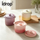 idrop 3 PCS 14CM Small Ceramic Casserole Pot with Lid Clay Steamer Double Layer Steaming for Pear Stewing Bird’s Nest Cooking Serving Periuk Seramik Kecil 14CM 3PCS Dengan Penutup Periuk Sup Tanah Liat Untuk Kukus Dua Tingkat Masak Pir & Sarang Burung
