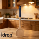 idrop 24CM Deep Belly Wok Traditional Pumpkin Shape Iron Wok Flat Bottom Cooking Pan Induction Gas Stove Compatible Kitchen Cookware Kuali Besi Perut Besar Bentuk Labu Kuali Goreng Dasar Rata Sesuai Dapur Induksi dan Dapur Gas Peralatan Dapur Rumah (S)
