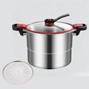 idrop [ 5L / 7L ] Micro Pressure Pot Stainless Steel Soup Pot Multi Function Stew Cooking Pot Large Capacity Induction Gas Stove Periuk Tekanan Mikro 5L Keluli Tahan Karat Periuk Sup Periuk Rebus Kapasiti Besar Sesuai Dapur Induksi dan Dapur Gas (P)