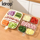 idrop 2 PCS – Divided Serving Plate Ginger Garlic Storage Tray Kitchen Seasoning Plate Multipurpose Food Preparation Tray Set Set Pinggan Makanan Berpetak 2PCS Dulang Simpan Halia Bawang Putih Pinggan Perasa Dapur Bekas Penyediaan Makanan Serbaguna