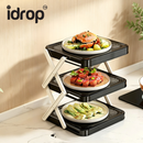 idrop 1 PCS – 25CM Foldable Kitchen Prep Storage Rack Multi Layer Ingredient Tray Organizer Hotpot Food Holder Countertop Rak Penyimpanan Penyediaan Dapur 25CM Boleh Lipat Rak Berlapis Pelbagai Fungsi Untuk Susun Bahan Masakan Dulang Hotpot dan Meja Dapur