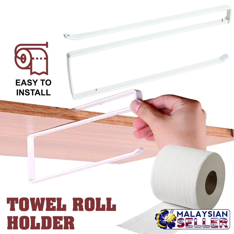 idrop Paper Towel Roll Holder Dispenser Cabinet Cupboard Under Shelf Storage Rack [ ZT-3119 ]