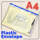 idrop A4 Zipper Seal Plastic Envelope Paper Storage Holder File
