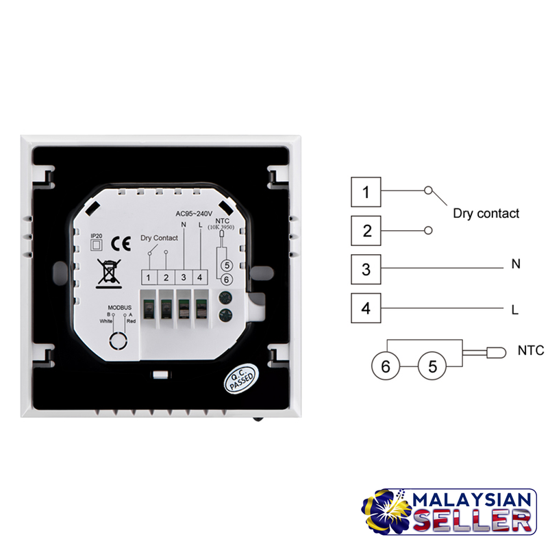 idrop Weekly Programmable Boiler Temperature Controller Heating System (BHT-1000-GC)