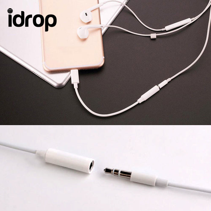 idrop Lightning To 3.5mm Audio Jack Headphone Adapter Connector Cable for iPhone