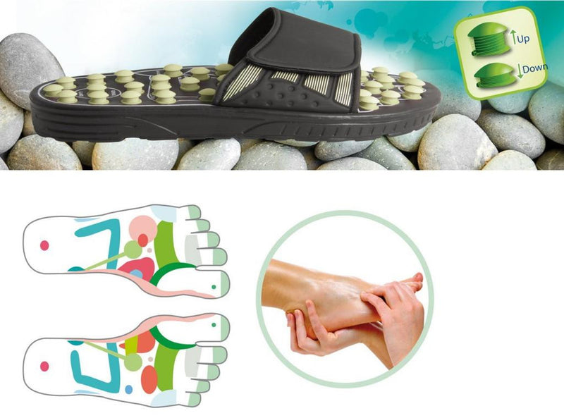 QL Acupressure Reflexology Foot Healthy Massage Slippers | Shopee  Philippines