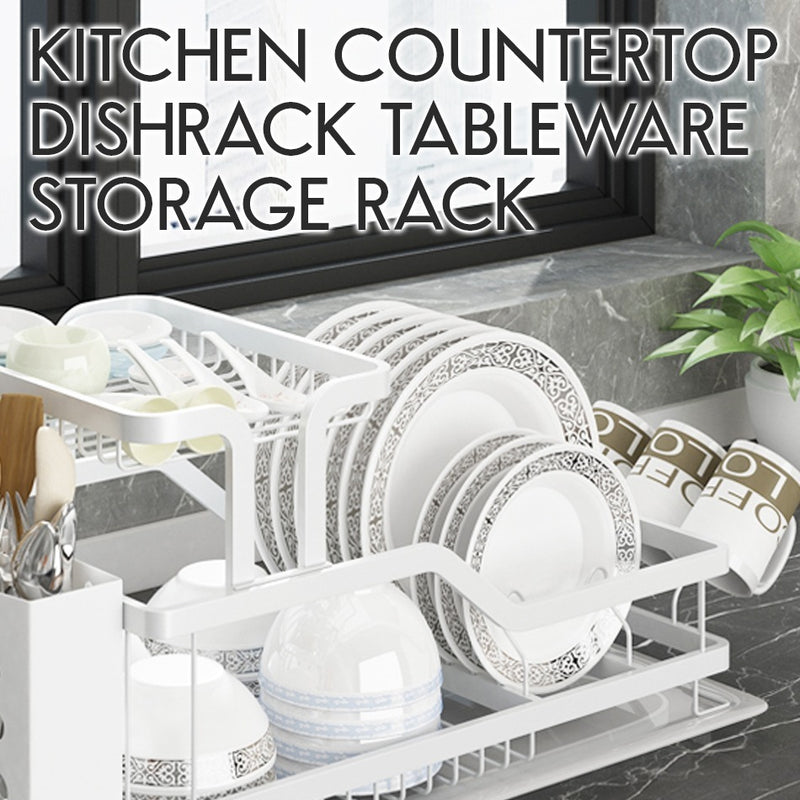 idrop Kitchen Aluminium Countertop Dishrack Tableware Storage Rack