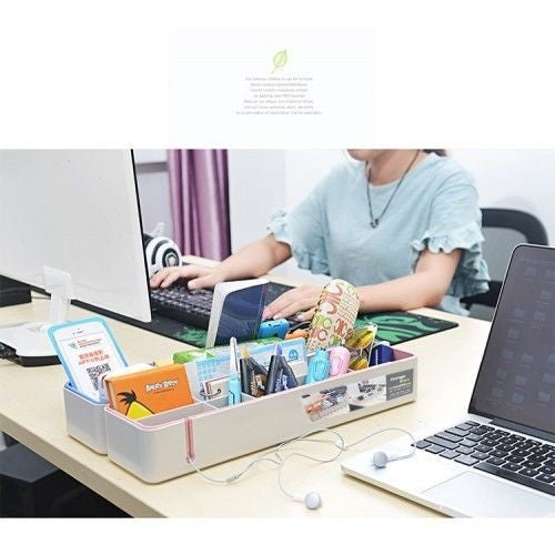 Set of 2 Desk Organiser with Cable Hole
