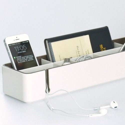 Set of 2 Desk Organiser with Cable Hole