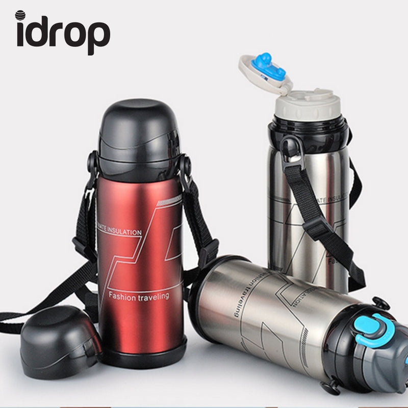 idrop Stainless Steel Travel Outdoor Sport Insulation  Vacuum Bottle [Send by randomly color]