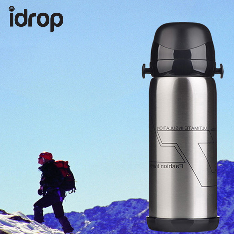 idrop Stainless Steel Travel Outdoor Sport Insulation  Vacuum Bottle [Send by randomly color]