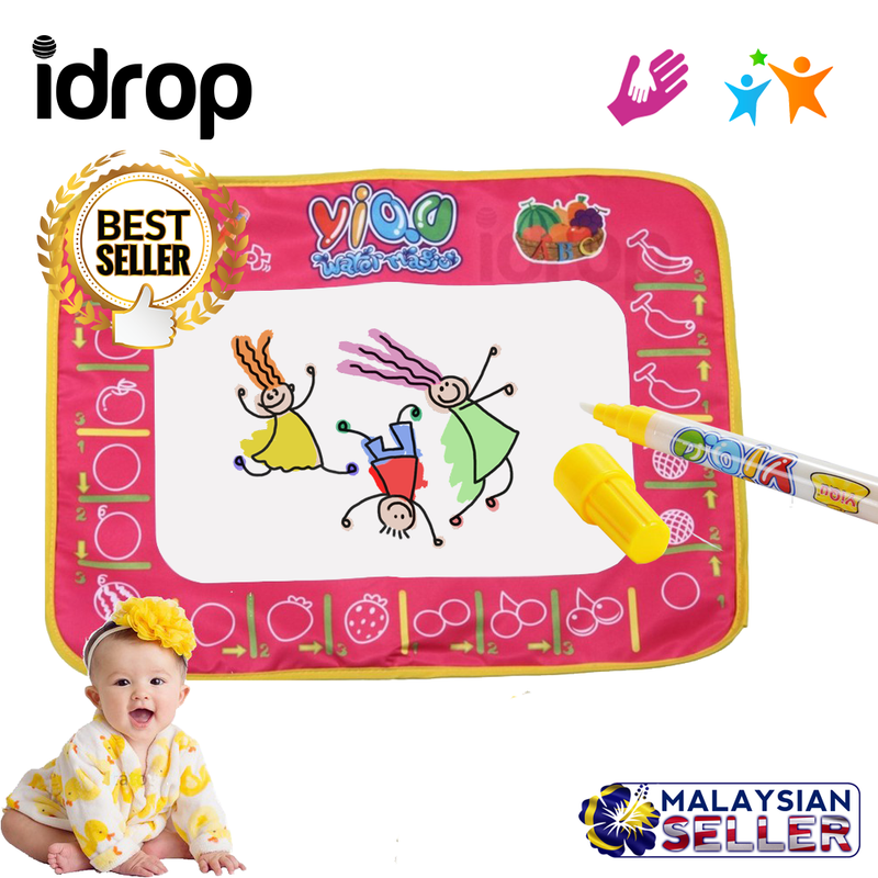 idrop High Quality Little Artist Painter Write Draw Paint Water Canvas Doodle Mat With Magic Pen Set Toys for Kids Children