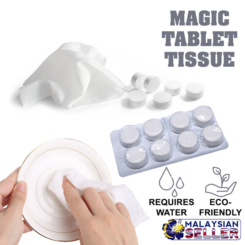 idrop Portable Magic Compressed Tablet Wet Napkin Tissue Suitable for Travel Outdoor [ 16 pcs / 32 pcs ]