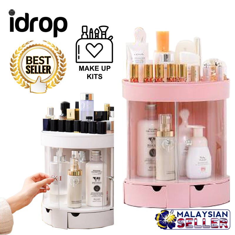 idrop Multipurpose Make Up Cosmetics Storage Box Organizer With Drawer