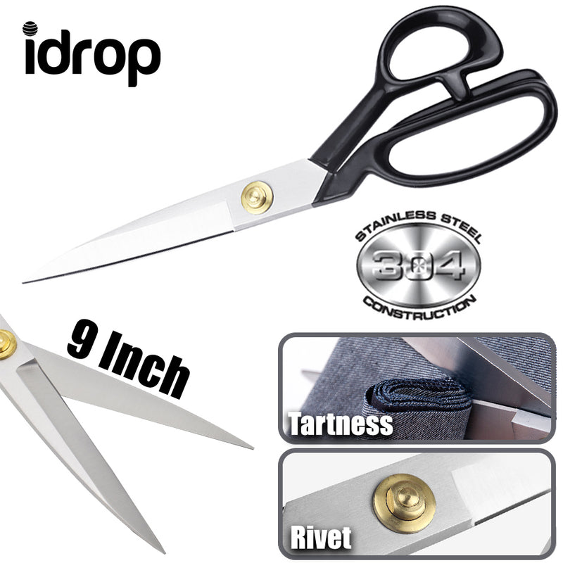 idrop 9 inch Tailors Cloth Scissors - Fabric Dressmaking Scissors Upholstery Office Shears
