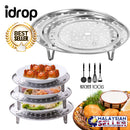 idrop Set of 4 Layer 20 cm 22 cm 24 cm 26 cm Steamer Steaming Rack Kitchen Tool Cookingware