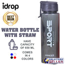 idrop 650 ml Sports Outdoor Water Bottle with Straw