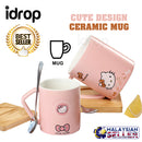idrop KT - 400 ml Cute Design Ceramic Cup with Handle