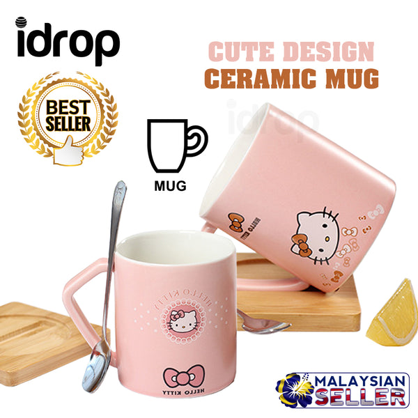idrop KT - 400 ml Cute Design Ceramic Cup with Handle