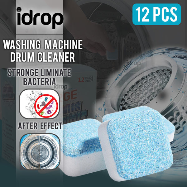 idrop Fast-Dissolving Washing Machine Drum Cleaner Tablet [ 12pcs per Box ]