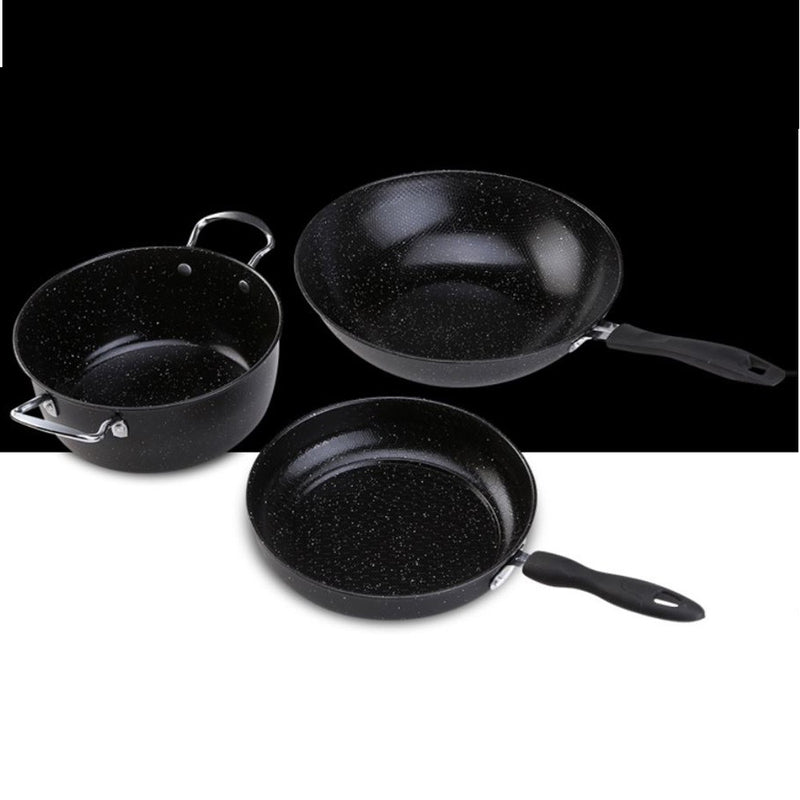 Ovela 4 Piece Stone Quartz Coated Non-Stick Cookware Set