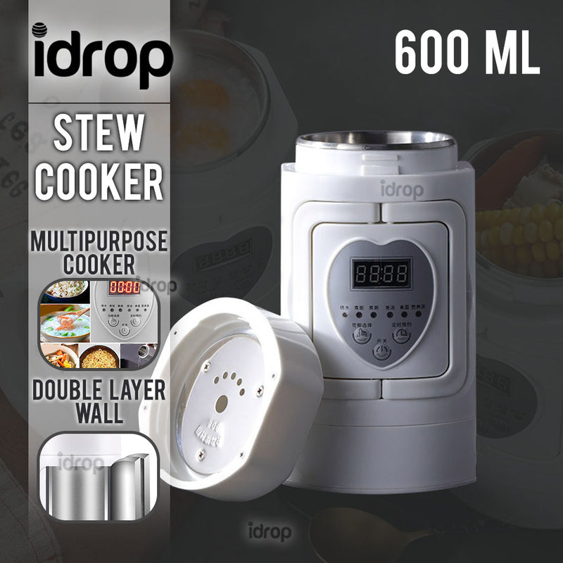 idrop 600ml Multipurpose Stainless Steel Electric Stew Cooker