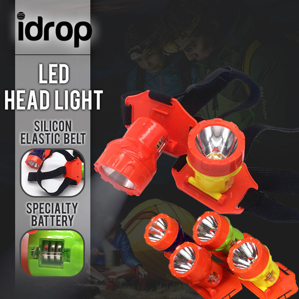 idrop Mini Durable Weight LED Headlamp [ 1pc ] for Running, Camping, Fishing, Walking, Jogging