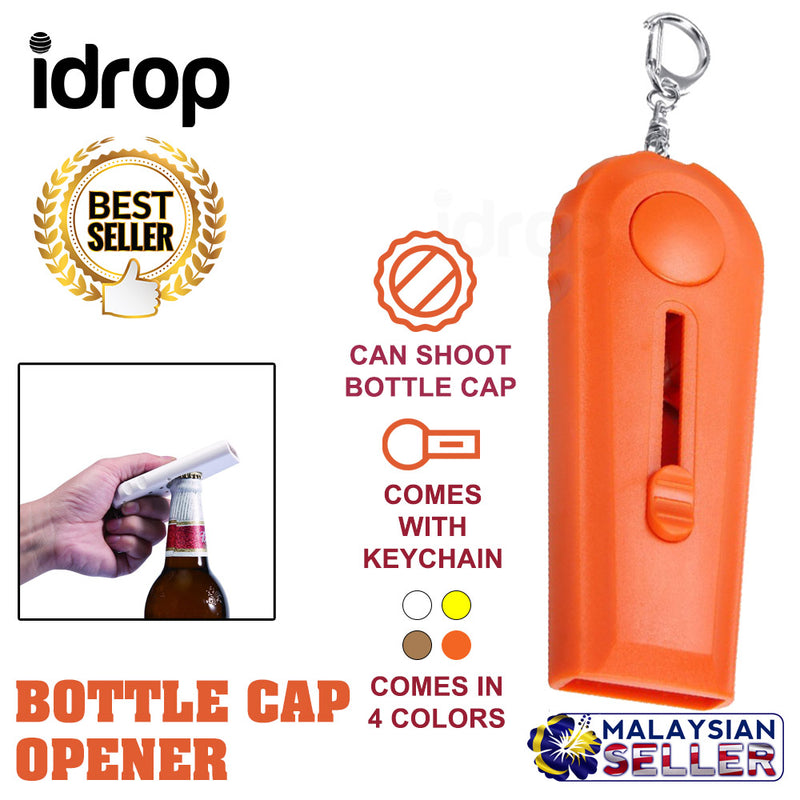 idrop CAP ZAPPA - Multipurpose Bottle Cap Opener and Launcher Shooter with Keychain