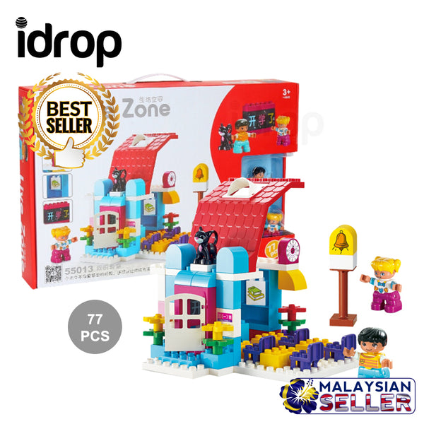 idrop 77 Pcs Livezone Classroom School Colorful Creative Building Block Toy Set For Kids Children