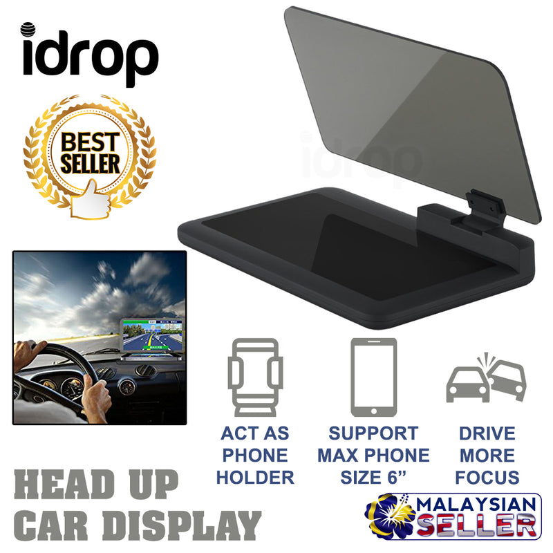 idrop Universal Car Image Reflector Head Up Display Reflection Projector Phone Car Mount Holder