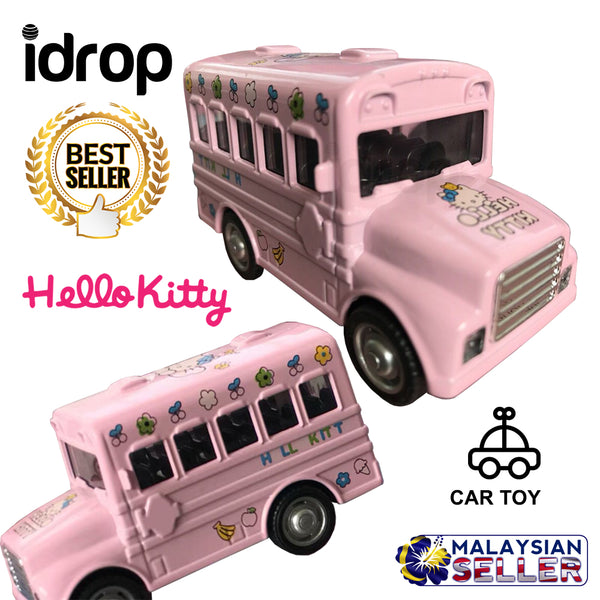 idrop Pink Hello Kitty Cartoon Car Minibus Toy For Kids And Children