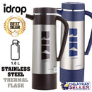 idrop RIKA - 1L Portable Stainless Steel Vacuum Thermal Flask Thermos