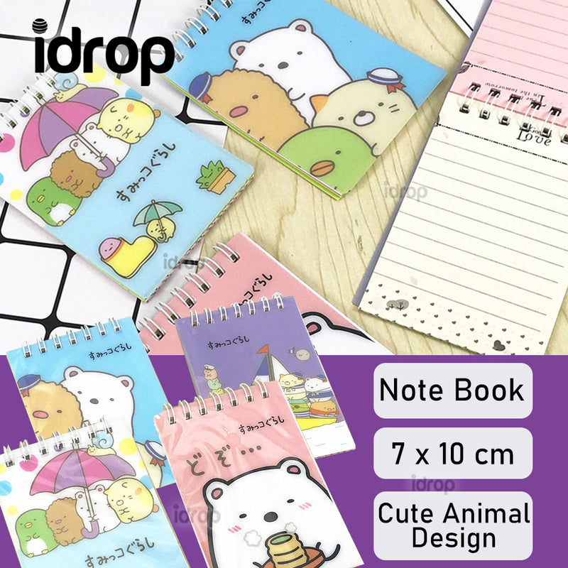 idrop 1pcs Creative Folded Cute Cartoon Mini Notebook [ 7 x 10cm ]