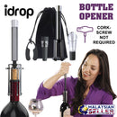 idrop VINO POP - Wine Opener Set Air Pressure Pump Bottle Opener, Foil Cutter, Aerator Pour Spout, Vacuum Seal Stopper, Storage Bag [ VP011124 ]