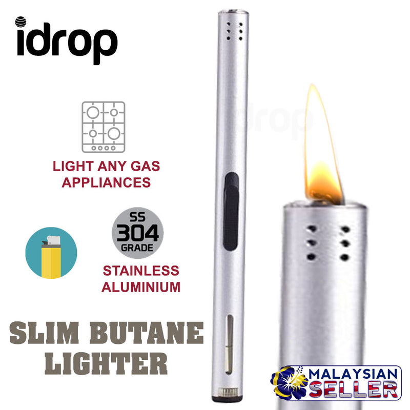 idrop Slim Stainless Aluminium Butane Lighter [ HB-001 ]