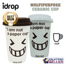 idrop 12 Oz Eco-Friendly Travel Coffee Ceramic Cup with Cover