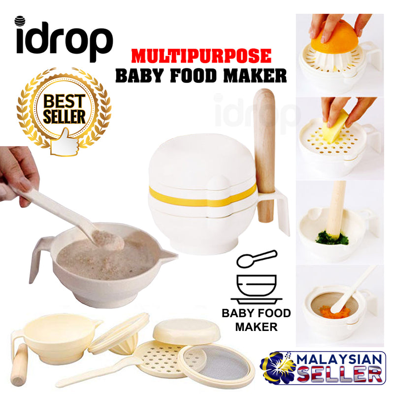 idrop 1 Set 7 Pcs Baby Food Maker Tool Food Making Set