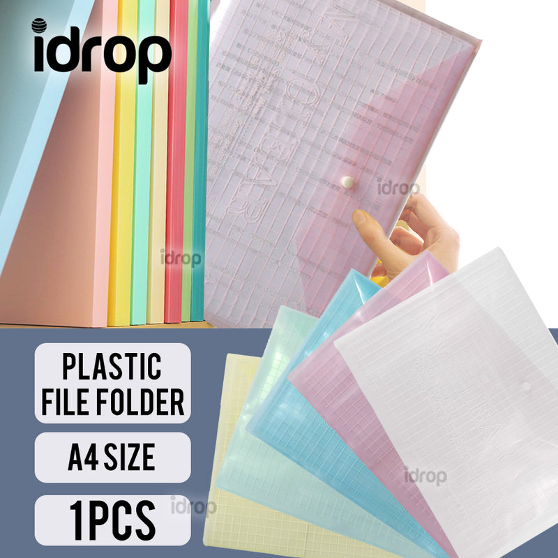 idrop A4 Transparent Plastic File Bags Document File Folders Bags for Document Stationery Tools Organization