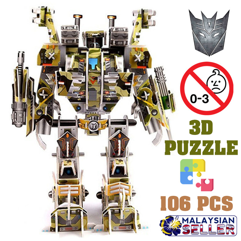 idrop 106 Pcs 3D Educational Puzzle Paper Craft Foam EVA Transformers Devastator Toy Set [ 566-B ]