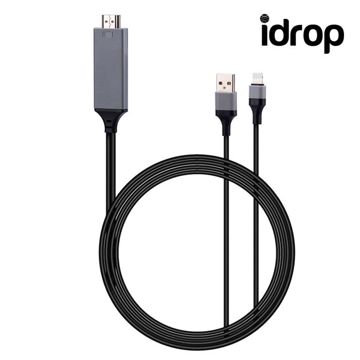 idrop HDMI AV Adapter Video Cable Cord for Apple iPad iPhone X 8 7 6 Plus 5s 6S to TV