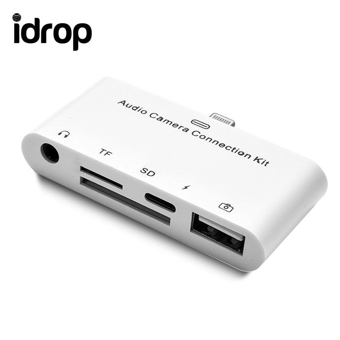 idrop 5 in 1 Lightning Audio Camera Connection Kit for iPhone/iPad/iPod Touch